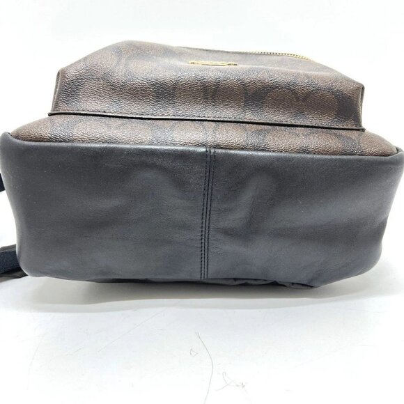 COACH F32200 Charlie Signature Backpack Bag PVC/Leather Brown - Picture 6 of 16